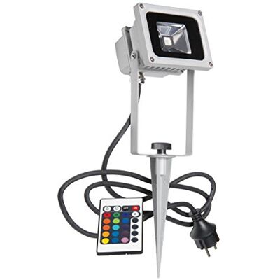 Smartwares Proiettore LED colorato su spiedo, lampada da giardino con telecomando flp1 di b10s-48 Smartwares Proiettore LED colorato su spiedo, lampada da giardino con telecomando flp1 di b10s-48