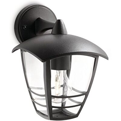 Philips Creek Lampada da parete LED E27 per esterno, Alluminio, Nero Philips Creek Lampada da parete LED E27 per esterno, Alluminio, Nero