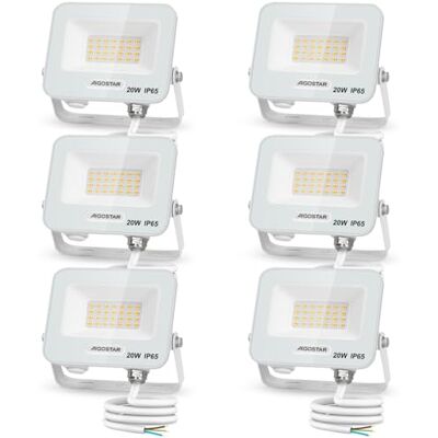 Aigostar Faretto LED da Esterno 20W, 1650LM, Faretti LED Esterno Naturale 4000K, Luce di Sicurezza Impermeabile IP65, Per Giardino, Cortile, Garage, Corridoio, Confezione da 6 Aigostar Faretto LED da Esterno 20W, 1650LM, Faretti LED Esterno Naturale 4000K, Luce di Sicurezza Impermeabile IP65, Per Giardino, Cortile, Garage, Corridoio, Confezione da 6