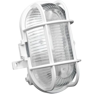 Brennenstuhl Plafoniera Ovale da Parete o Soffitto, Portalampada con Griglia in Plastica Resistente, Attacco E27, Max 60W, Applique per Interno & Esterno, IP44, Bianca Brennenstuhl Plafoniera Ovale da Parete o Soffitto, Portalampada con Griglia in Plastica Resistente, Attacco E27, Max 60W, Applique per Interno & Esterno, IP44, Bianca