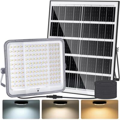 Aigostar Faro led esterno con grande pannello solare,Cavo 5M,20000mAH,Batteria di grande capacità,3000LM,Dimmerabile 3000/4000/6500K,IP65,Faretto led per interno,giardino,portici,piscina Aigostar Faro led esterno con grande pannello solare,Cavo 5M,20000mAH,Batteria di grande capacità,3000LM,Dimmerabile 3000/4000/6500K,IP65,Faretto led per interno,giardino,portici,piscina