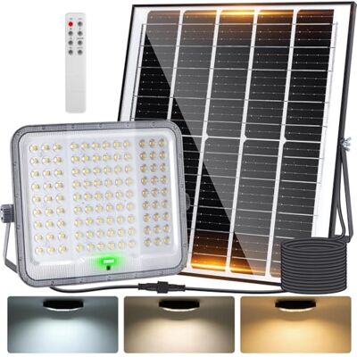 Aigostar Faro led esterno con grande pannello solare,Cavo 5M,15000mAH,Batteria di grande capacità,2000LM,Dimmerabile 3000/4000/6500K,IP65,Faretto led per interno,giardino,portici,piscina Aigostar Faro led esterno con grande pannello solare,Cavo 5M,15000mAH,Batteria di grande capacità,2000LM,Dimmerabile 3000/4000/6500K,IP65,Faretto led per interno,giardino,portici,piscina