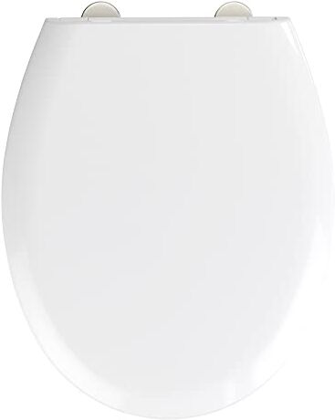 Wenko Sedile WC Rieti Sedile WC con chiusura automatica ammortizzata, 350 KG portata, Termoindurente, 37 x 44.5 cm, Bianco