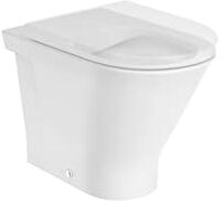 Roca Tazza Rimless a parete con doppia uscita per WC a serbatoio alto, serbatoio da incasso o fluxor The Gap Rund, colore: Bianco