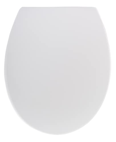 Wenko Sedile WC Premium Cento antibatterico, chiusura ammortizzata, fissaggio igienico Fix-Clip, Termoindurente, 37.5 x 44.5 cm, Bianco