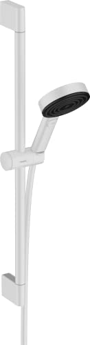 Hansgrohe Pulsify Select S Set doccia 105 3 tipi di getto Relax EcoSmart con asta doccia 65 cm, bianco opaco,