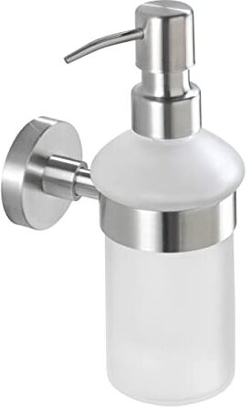 Wenko Dispenser sapone Bosio acciaio inossidabile Capacità: 0.2 l, Acciaio inossidabile, 7 x 18 x 11 cm, Opaco