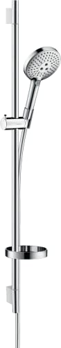 Hansgrohe Raindance Select S Set doccia 120 3 getti EcoSmart 9 l/min con asta doccia 90 cm e portasapone, cromo,