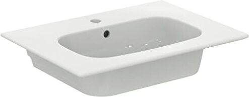 Ideal Standard i.life A, Lavabo rettangolare top da 64cm, Con foro per la rubinetteria, Con foro troppopieno, Bianco