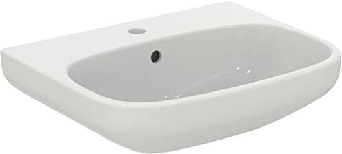 Ideal Standard i.life A, Lavabo da 55cm, Lavandino bagno con foro rubinetteria e troppopieno, E-packaging dedicato al trasporto di ceramica, Bianco