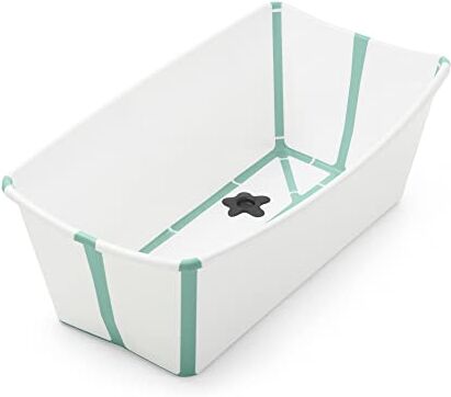 Stokke Flexi Bath, Aqua Vaschetta per neonati pieghevole Leggera, Durevole e Facile da riporre Comoda da usare a casa o in viaggio Ideale per neonati