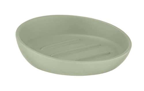 Wenko Porta sapone Badi verde lime ceramica Piattino portasapone, Ceramica, 11.5 x 3 x 11.5 cm, Verde