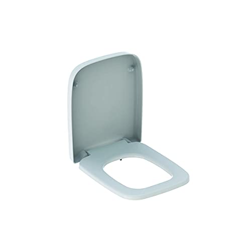 Geberit Keramag  Sedile copri-WC Renova Nr. 1 Plan, con coperchio, cerniera in acciaio INOX, bianco
