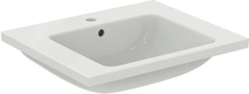 Ideal Standard i.life B Lavabo Top da 61 cm dotato di foro centrale aperto per la rubinetteria e foro del troppopieno. Mobile e sifone d'arredo da acquistare separatamente. Bianco