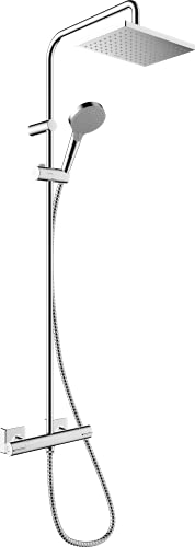 Hansgrohe Vernis Shape Showerpipe 230 1 tipo di getto EcoSmart con termostatico, Cromo,