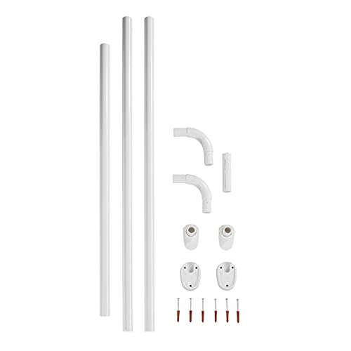 Wenko Barra ad angolo Universal bianco forte 2,5 cm, combinabile in forma e lunghezza, Alluminio, 2.5 x 2.5 cm, Bianco