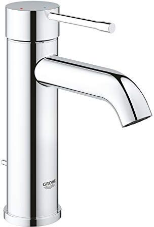 Grohe Miscelatore Monocomando per Lavabo A Risparmio Energetico, Taglia S, Cromo, con Scarico a Saltarello, Bocca Regolabile, SilkMove ES