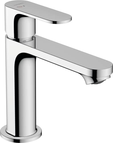 Hansgrohe Rebris S CoolStart Miscelatore per Lavabo a risparmio energetico, Rubinetto per Bagno con altezza bocca 110 mm, senza scarico, Miscelatore da Bagno a risparmio idrico, cromo,