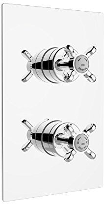 Bristan 1901 Valvola termostatica da Incasso a Doppio Controllo con deviatore Integrato a Due uscite, Finitura cromata