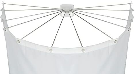 Wenko Telaio pieghevole per tenda doccia con 12 bracci, ABS, 96 x 10.5 x 72 cm, Bianco