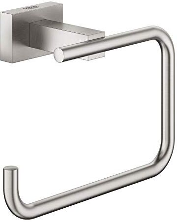 Grohe Essentials Cube Porta Rotolo, Grigio Satinato