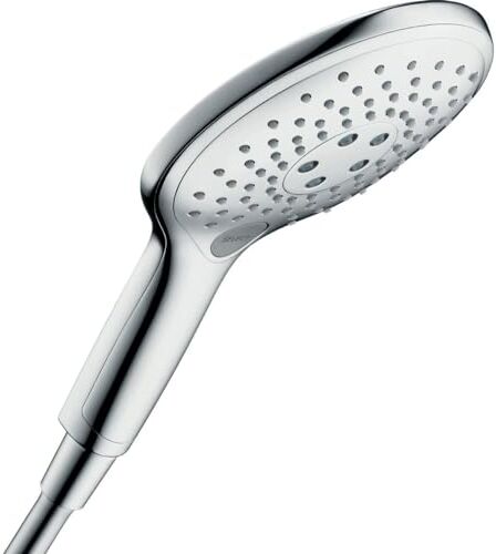 Hansgrohe Raindance Select S Doccetta per doccia, Doccino con 3 getti, Soffione doccia rotondo (⌀ 150 mm) con funzione anticalcare, cromo