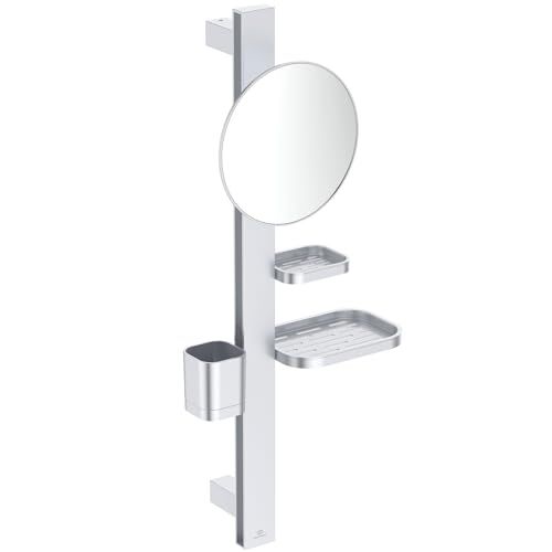 Ideal Standard Alu+, Barra multifunzione S, Beauty bar per il bagno, Matt silver