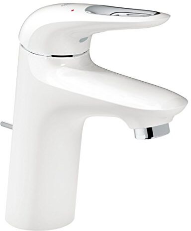 Grohe Miscelatore Monocomando per Lavabo Taglia S Eurostyle New Leva Aperta, Moon White, Bianco Luna, Small