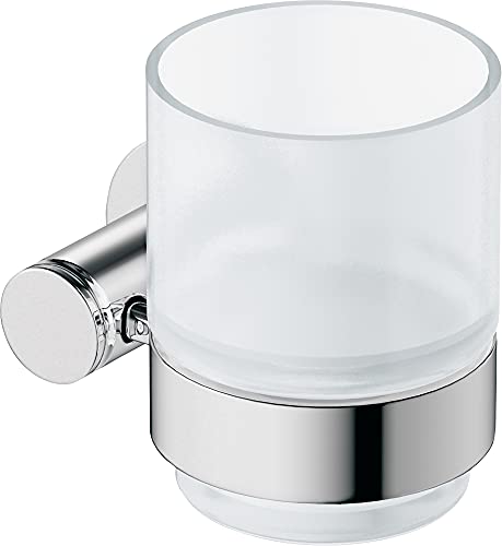 Duravit D-codice Bicchiere per spazzolino da Denti, Vetro, Ottone, Argento, 118x102x97 mm