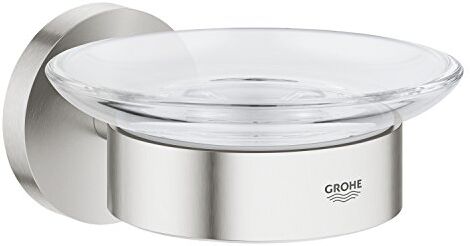 Grohe GRO- -Essentials Jabonera con soporte, acabado Mate, Nero, Large