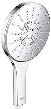 Grohe Rainshower 150 SmartActive  Soffione Doccia a 3 Getti, Ecojoy Portata Limitata a 9,5l/min, No Supporto, Cromo Rotondo, 150 mm, 1 Pezzo