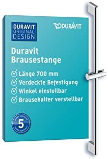 Duravit Universal asta doccia, asta doccia saliscendi, asta doccia regolabile (700 mm), cromo