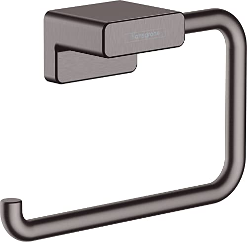 Hansgrohe AddStoris Porta rotolo senza copertura, cromo nero satinato,