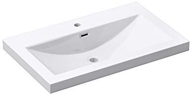 maimai Mai & Mai Lavabo Incasso 76,5x48x13cm, Lavabo Sottopiano Lavandino Bagno da Marmo fuso Colossum01-765