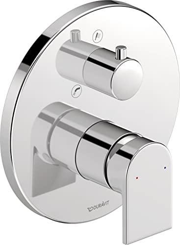 Duravit Tulum Miscelatore monocomando vasca con deviatore per 2 utenze e valvola antiriflusso, Rubinetto vasca a incasso, cromo