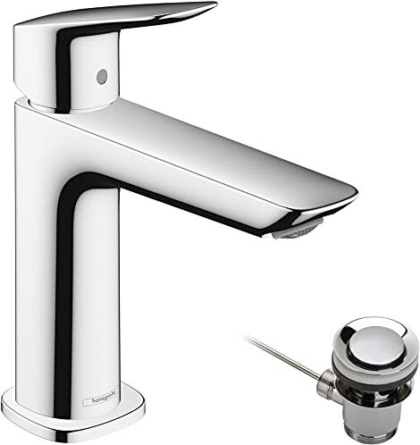 Hansgrohe Logis Fine Miscelatore monocomando lavabo 110 con tirante, Cromo,