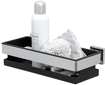 TIGER Dock Cestello Doccia, Acciaio Inox, Cromato, 30 x 8 x 13.8 cm