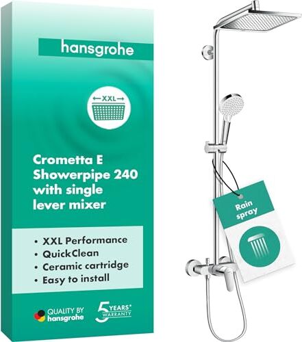 Hansgrohe Crometta E Colonna doccia 240 1 getto con miscelatore monocomando, cromo,