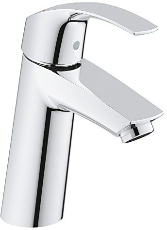 Grohe Eurosmart New Es Miscelatore Monocomando per Lavabo A Risparmio Energetico, Altezza Media, Ecojoy, Cromo, M