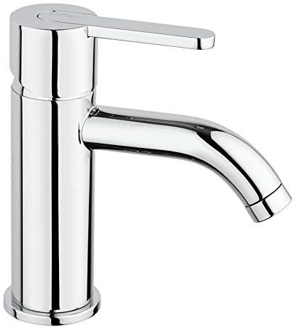 Paini Gaia 211 Rubinetto Miscelatore Bagno Monocomando con Scarico Automatico per Lavabo, finiture Cromate e brillanti, Design accattivante, interamente prodotto e lavorato in Italia