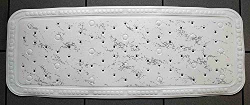 Grund Baveno MAMOR Tappetino per Vasca da Bagno, 100% Gomma Sintetica, Senza PVC, Grigio, 36 x 92 cm