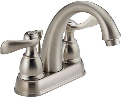 Delta Faucet Delta Windemere  con due maniglie Centerset rubinetto del bagno, in acciaio