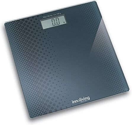 Innoliving INN- Bilancia Pesapersone Digitale Ultrathin Design Ultraslim, Vetro Temperato, Sensori di Precisione, Capacità 180kg