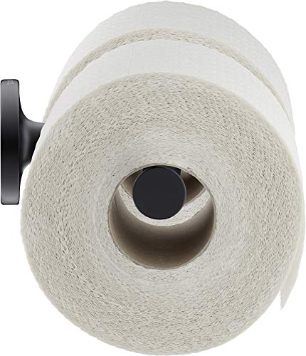 Duravit Starck T Porta Rotolo di Carta, Ottone, Nero Opaco, für 2 Rollen