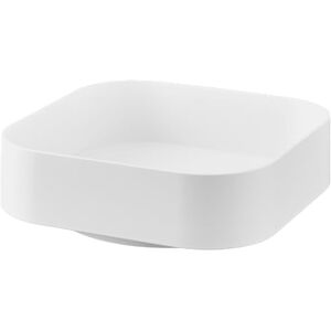 YAMAZAKI TOWER Rotating Storage Tray, white, ABS Resin/Silicone, 20 x 20 x 6.3 cm YAMAZAKI TOWER Rotating Storage Tray, white, ABS Resin/Silicone, 20 x 20 x 6.3 cm