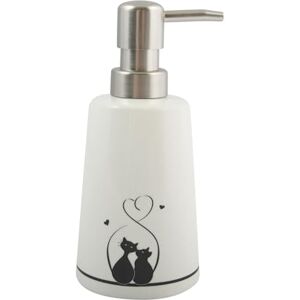 MSV Dispenser di Sapone in Ceramica GATITOS in Bianco e Nero MSV Dispenser di Sapone in Ceramica GATITOS in Bianco e Nero