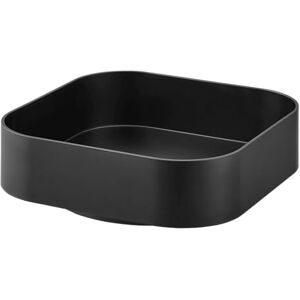 YAMAZAKI TOWER Rotating Storage Tray, black, ABS Resin/Silicone, 20 x 20 x 6.3 cm YAMAZAKI TOWER Rotating Storage Tray, black, ABS Resin/Silicone, 20 x 20 x 6.3 cm