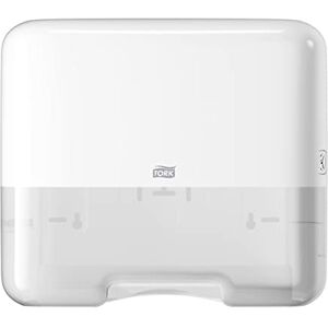 Tork 553100 Dispenser Mini per asciugamani piegati a V/C, bianco, Elevation Design, compatibile con sistema H3 Tork 553100 Dispenser Mini per asciugamani piegati a V/C, bianco, Elevation Design, compatibile con sistema H3