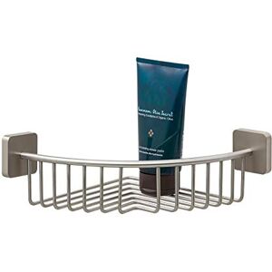 TIGER Onu Cestello Doccia Angolare, Acciaio Inox Spazzolato, 21,8 x 8,4 x 21,8 cm TIGER Onu Cestello Doccia Angolare, Acciaio Inox Spazzolato, 21,8 x 8,4 x 21,8 cm