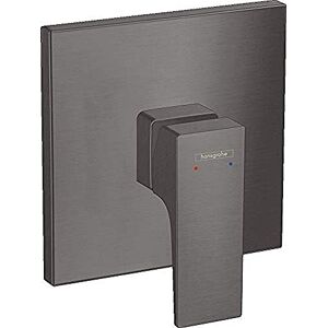 Hansgrohe Metropol Miscelatore monocomando doccia ad incasso con maniglia a leva, cromo nero satinato, Hansgrohe Metropol Miscelatore monocomando doccia ad incasso con maniglia a leva, cromo nero satinato,